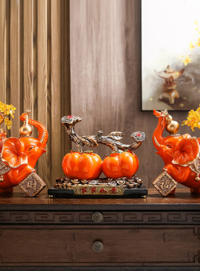 大象摆件一对乔迁新家礼物高档创意招财客厅玄关酒柜电视柜装饰品