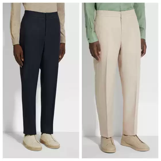 Authentic, Original Fabric Cut, Same Style as Wu Lei'S, Jie Ni Cotton-Linen Lightweight Comfortable Casual Pants Ze16
