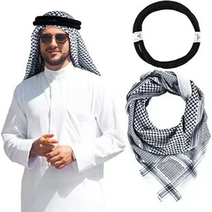 Arab Shemagh Muslim Keffiyeh Head Wrap Tactical Desert Head