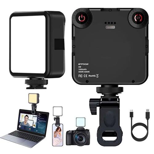LED Clip Video Light Portable Photography On-Camera 3000K-60