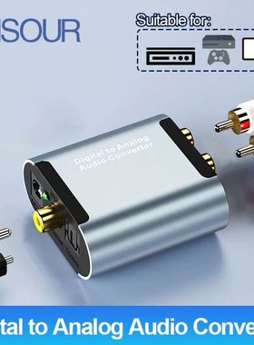 DISOUR Mini S/PDIF TOSLINK Digital to Analog Converter Coaxi