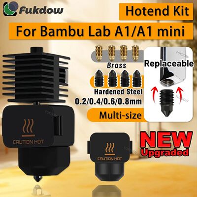 For Bambu Lab  A1 mini Hotend Kit 0.2/0.4/0.6/0.8MM Nozzle H