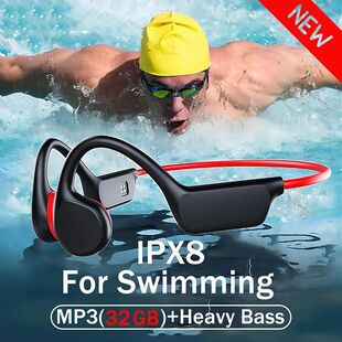 True Bone Conduction Headset IPX8 32GB Bluetooth 5.3 Wireles