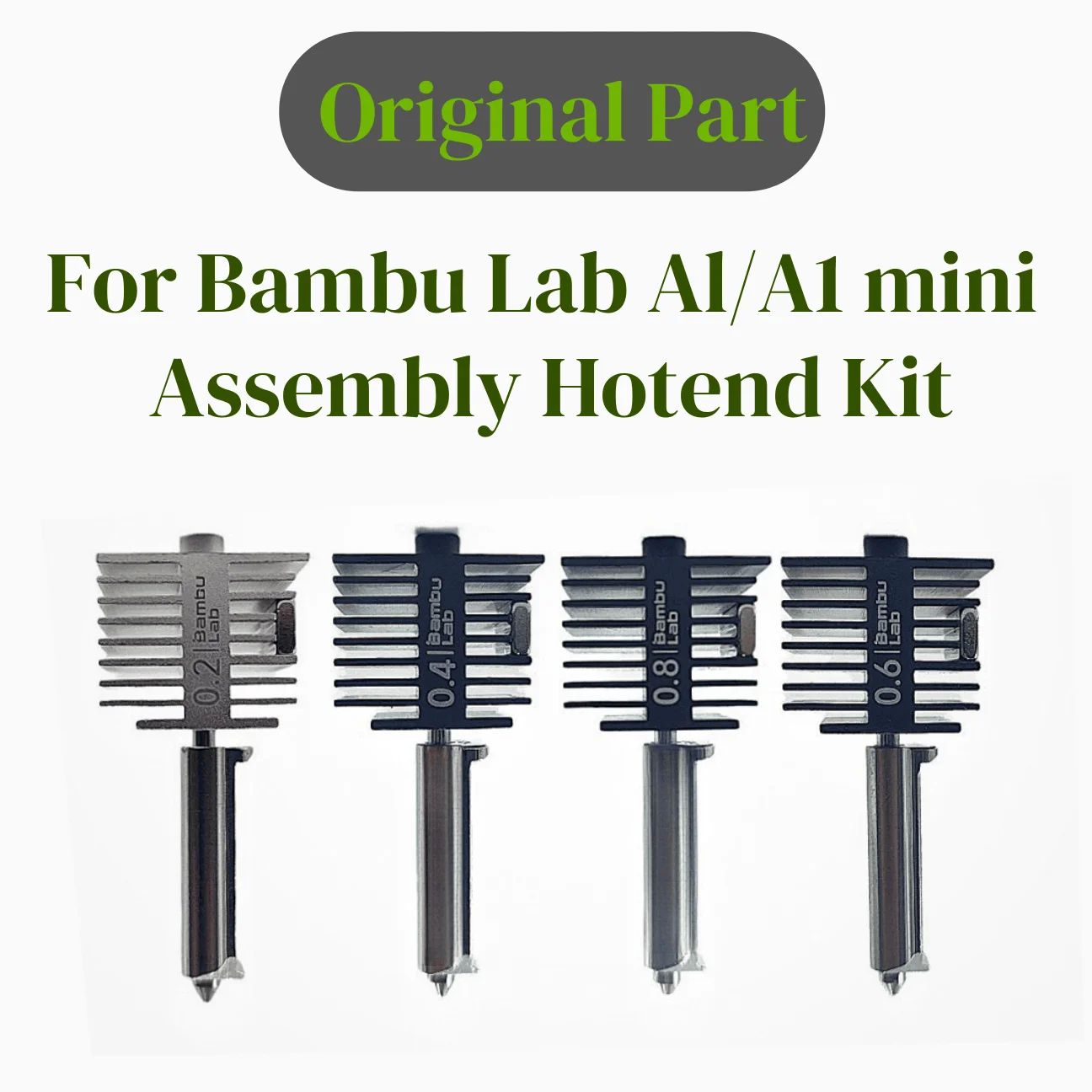 For Bambu lab A1 mini Hotend Kit Hardened Steel Nozzle 0.2/0