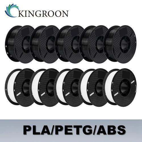 KINGROON 10KG PLA/ ABS/ PETG Filament 1.75mm Black White Gra