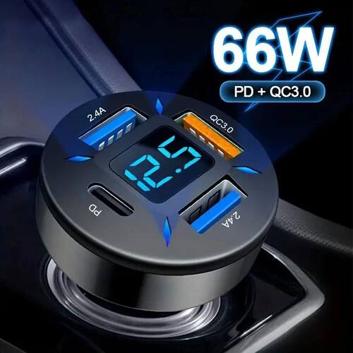 Car Charger Quick Charge Cigarette Lighter Adapter 4-Port US