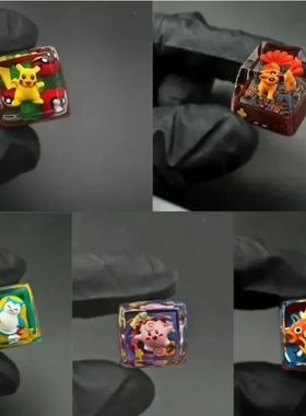 Anime Pocket Monster Keycap Snorlax Gengar Vulpix Pikachu Jo