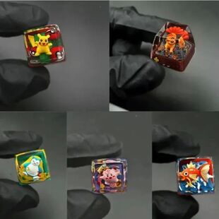 Anime Pocket Monster Keycap Snorlax Gengar Vulpix Pikachu Jo