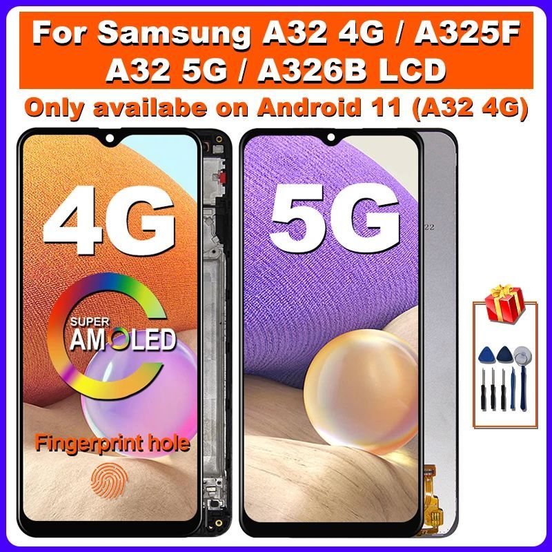 AMOLED For Samsung Galaxy A32 4G LCD SM-A325F SM-A325M Displ