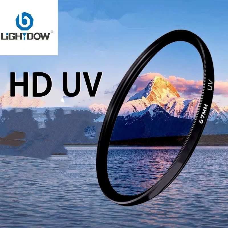 Lightdow Universal UV Lens Filter 49MM 52MM 55MM 58MM 62MM 6
