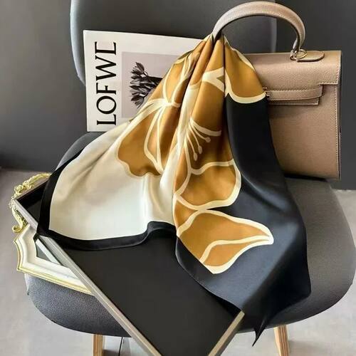 68cm plaid printed scarf Women's new spring summer emulation