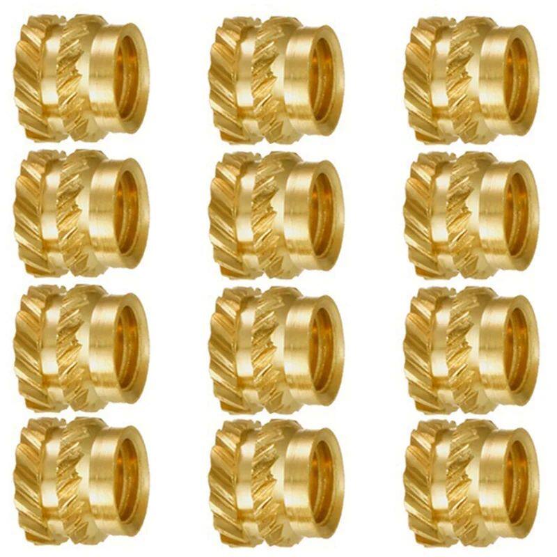 100Pcs M3 Thread Knurled Brass Threaded Heat Set Heat Resist