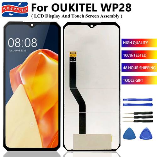 KOSPPLHZ For OUKITEL WP28 LCD Display Front Touch Glass Repl