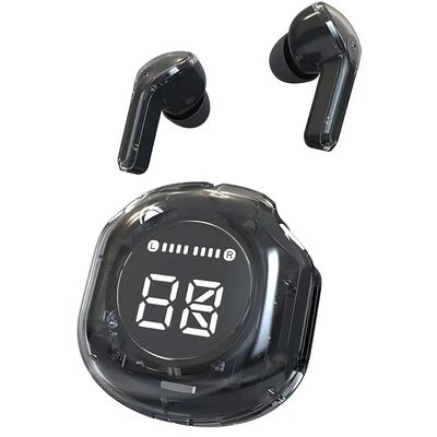 Wireless Bluetooth Headset Transparent Headphones LED Power