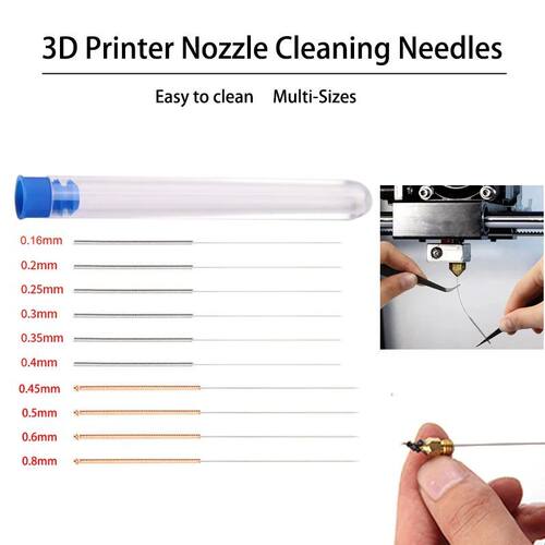 10PCS/Lot Nozzle Stainless Steel Cleaning Needle For 3D Prin