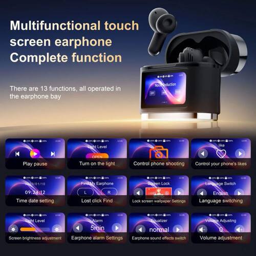 High Quality Earphone For Xiaomi Earbuds With ANC+ENC LCD Di