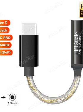 CX31993 USB Type C Headphone DAC to 3.5mm Jack 16-32ohm 32b/