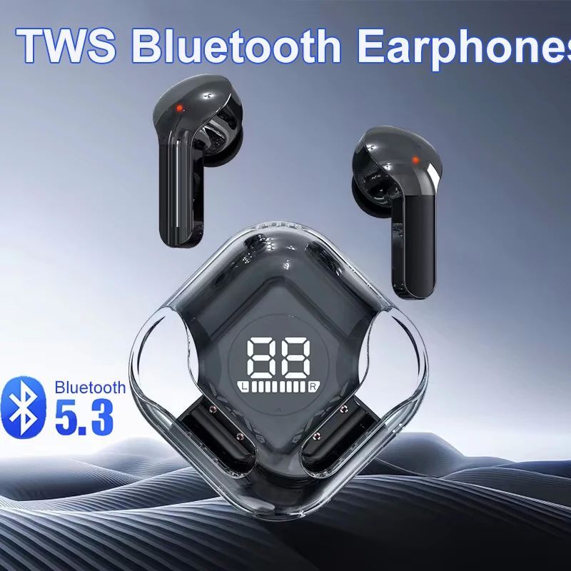 TWS Wireless Earphones Bluetooth 5.3 Transparent Headset ENC