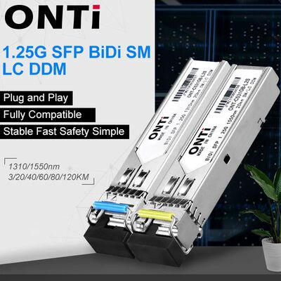 ONTi Gigabit SFP Module SM LC WDM 1.25G Bidi Single Mode Fib