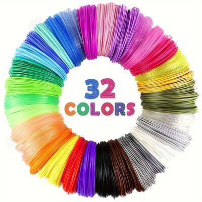 32 Colors 3D Pen Filament 1.75mm PLA, Each Color 10Feet(3m),