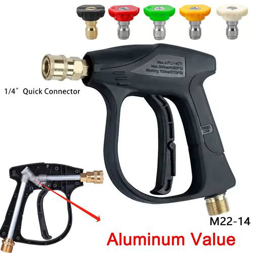 Pressure Washer Gun Car Washing Gun With 5pcs Soap Spray Noz
