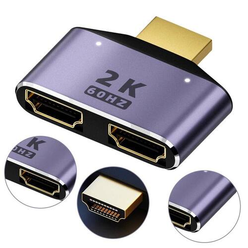 HDMIto Dual HDMIAdapter HD 2K Dual Output Splitter Monitor A