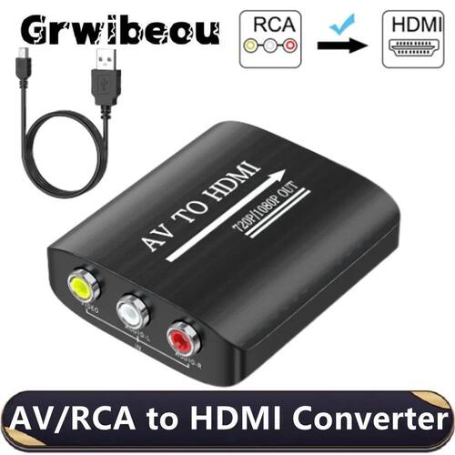 HD 1080P AV to HDMI RCA To HDMI Composite Adapter Converter