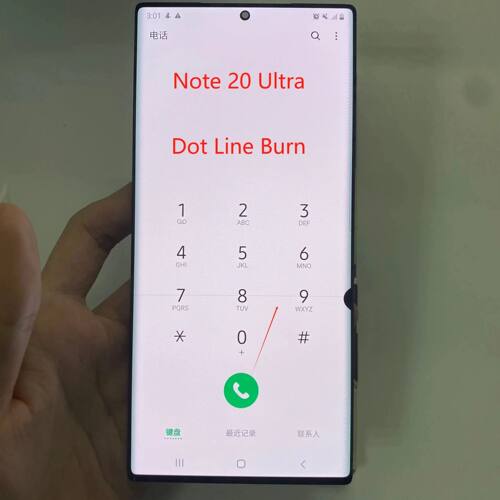 With Dot Line LCD For Samsung Note 20 Ultra 5G N986F N986B L