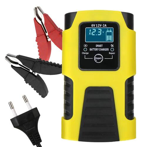 6V 12V 2A Car Battery Charger EU Plug Tester Automatic Smart
