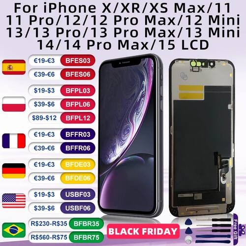 Choice OLED For iPhone X XR XS MAX 11 11 Pro 12Pro 12 LCD Di