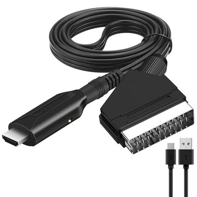 Scart To Hdmi Audio Video Converter Cable 1M Adapter Convers