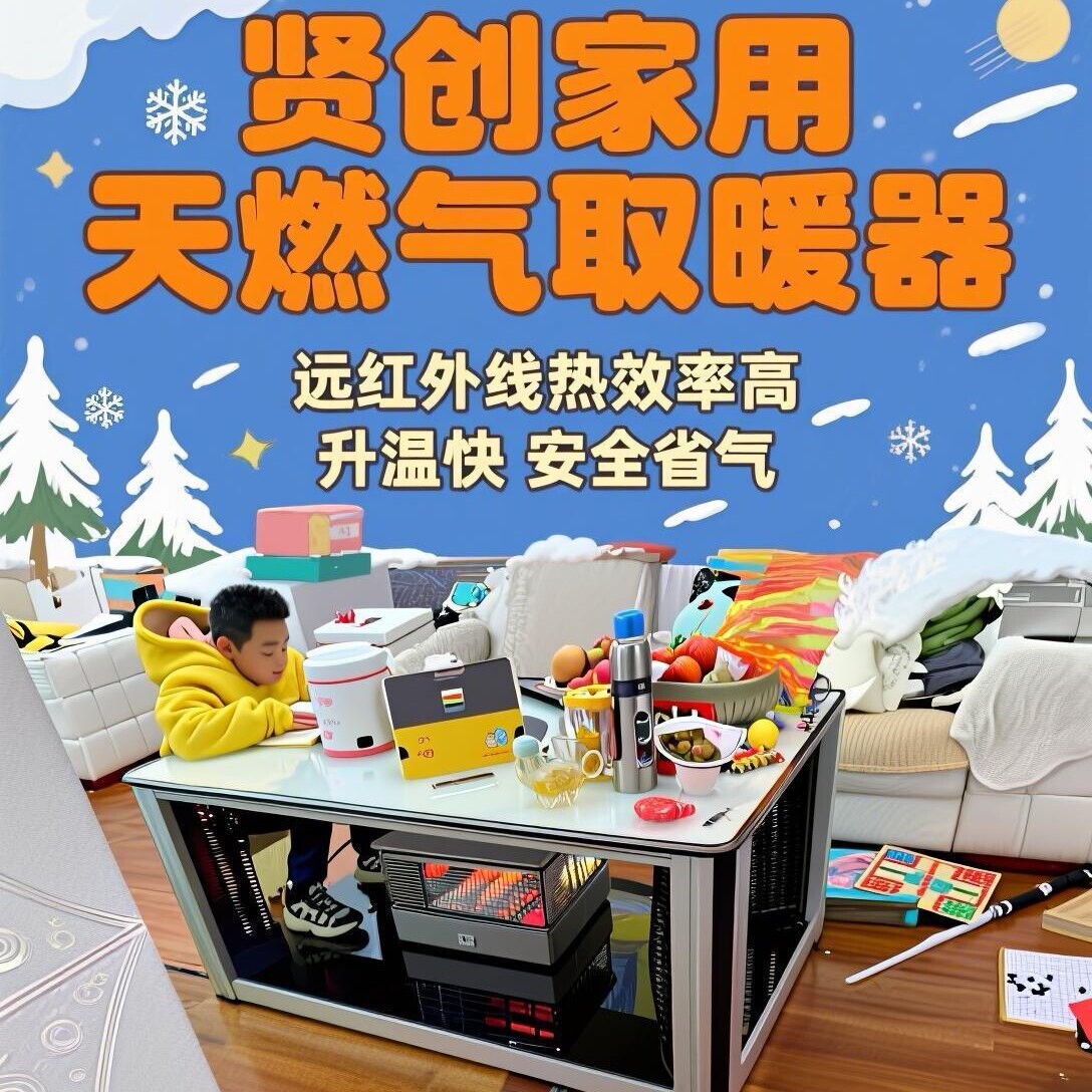 贤创燃气取暖器暖风机速热家用天