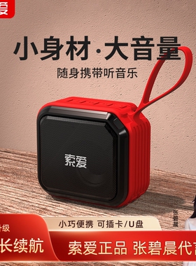 索爱C16蓝牙音箱迷你便携式插卡u场舞音响无线小型音乐播放器盘广