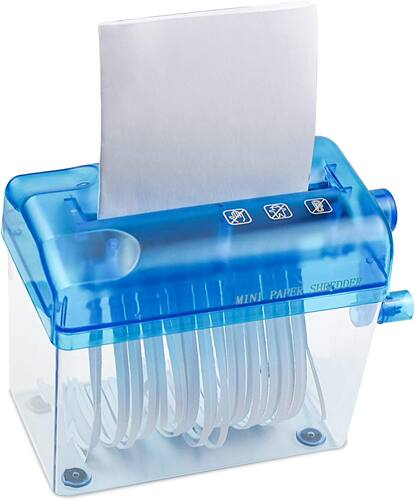 Mini Hand Shredder Portable Paper Shredder Manual Shredder