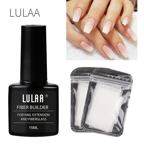 Manicure Silk Nail Extension Fiberglass Builder Gel 美甲延长