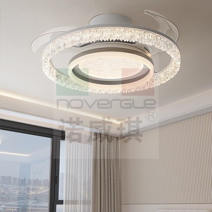 2025年新款吊扇灯家用客厅餐厅吸眼风扇灯顶灯隐形主卧室LED护