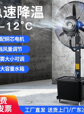 工业喷雾风扇立式落地排风扇强力