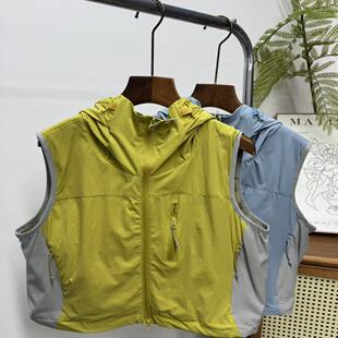 百搭无袖 两色连帽拉链饰时尚 叠穿宽松马甲女 2025新款 WMXZ春季