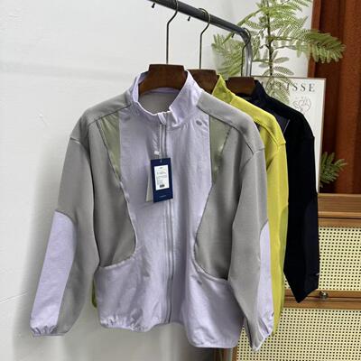 立领拼接透气防风保暖运动外套