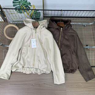 WMXZ秋季6318240新款连帽拉链饰2色飞行员夹克外套女6318/240