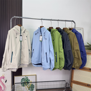 WMXZ春季 户外连帽冲锋衣外套防风防水休闲夹克上衣男女 2025新款