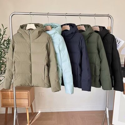 连帽无缝压胶加厚防水羽绒服外套