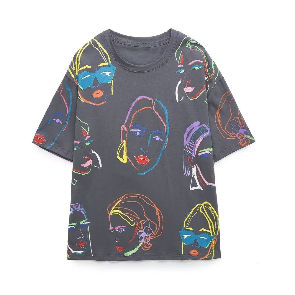 WMXZ夏季新款1131333圆领宽松休闲女孩印花撞色短袖T恤1131/333,女装/女士精品,T恤,淘宝优惠券,粉丝福利购,淘宝优惠卷