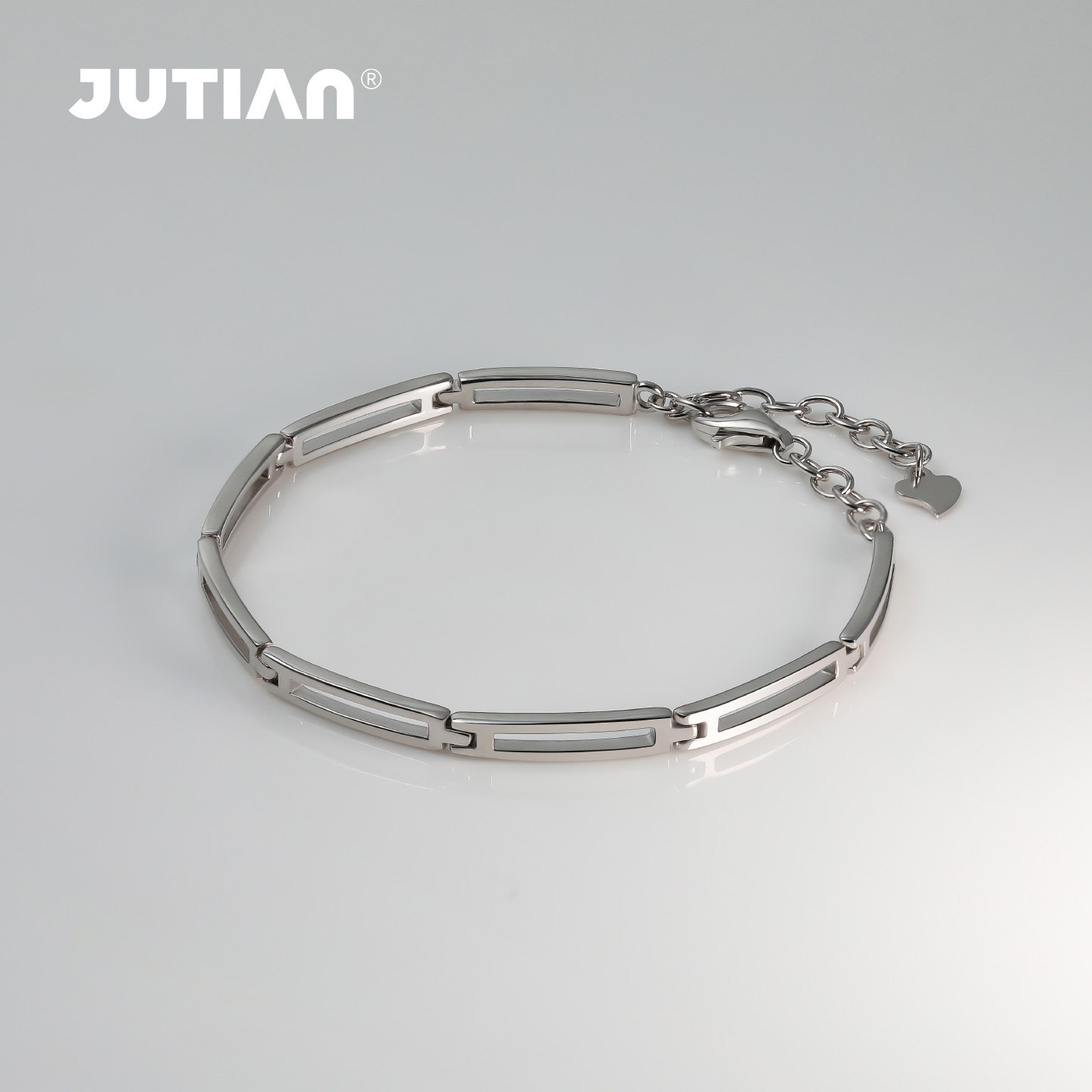 JUTIAN高级感纯银手链女个性简约气质链条时尚冷淡风质感银饰礼物