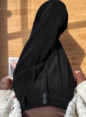 清仓捡漏黑色西装裤女秋冬季小个子灯芯绒裤子加绒加厚直筒阔腿裤