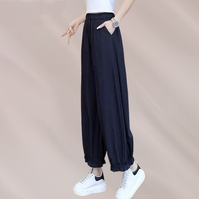 夏季灯笼裤女木耳边宽松显瘦百搭