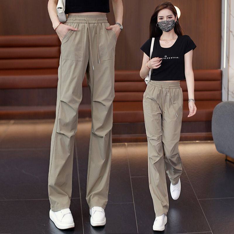 美式速干工装裤女夏季休闲裤阔腿