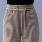 加厚灯芯绒身材直筒女裤 清仓捡漏加绒雪尼尔阔腿裤 女秋冬季 子垂感