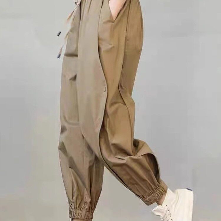 清仓捡漏休闲裤女款夏季工装裤子2026新款大码九分老爹哈伦萝卜裤