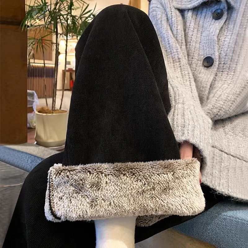 清仓捡漏加绒阔腿裤女秋冬高腰直筒雪尼尔羊羔绒北方加厚保暖棉裤,女装/女士精品,大码裤装,淘宝优惠券,粉丝福利购,淘宝优惠卷